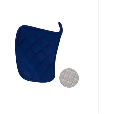 INF 2er-Set Hitzebeständige Topflappen, Gesteppte Baumwoll-Topfuntersetzer Blau INF 2er-Set Hitzebeständige Topflappen, Gesteppte Baumwoll-Topfuntersetzer Blau