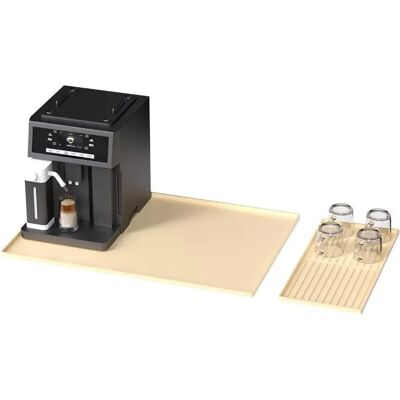 INF Multifunktionale Silikon Kaffeemaschinenmatte mit Tablett - Arbeitsflächenschutz, 61x40.5x1.1cm Beige INF Multifunktionale Silikon Kaffeemaschinenmatte mit Tablett - Arbeitsflächenschutz, 61x40.5x1.1cm Beige