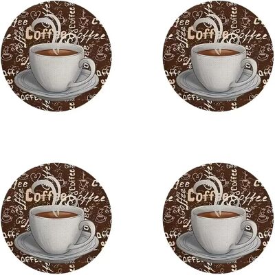 INF 4er Set Wärmeisolierte Anti-Rutsch-Kaffeebecher Untersetzer – Schützen Sie Ihre Tische INF 4er Set Wärmeisolierte Anti-Rutsch-Kaffeebecher Untersetzer – Schützen Sie Ihre Tische