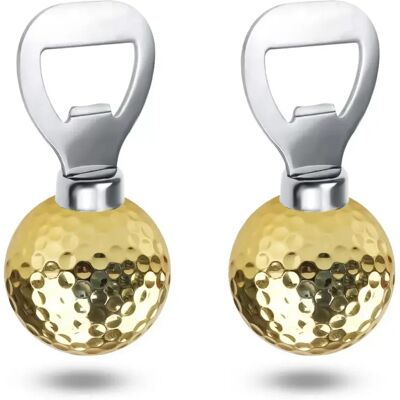 INF 2er-Pack Golfball-Flaschenöffner - Edelstahl, Anti-Rutsch-Design Gold INF 2er-Pack Golfball-Flaschenöffner - Edelstahl, Anti-Rutsch-Design Gold