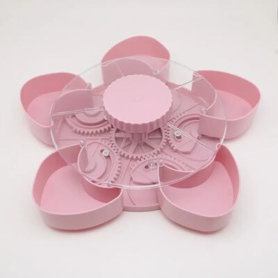 INF Geteiltes Dreh-Snack-Serviertablett – Rotierendes Snack-Tablett, Grau Kunststoff, 23.6cm x 23.6cm x 8cm Rosa INF Geteiltes Dreh-Snack-Serviertablett – Rotierendes Snack-Tablett, Grau Kunststoff, 23.6cm x 23.6cm x 8cm Rosa