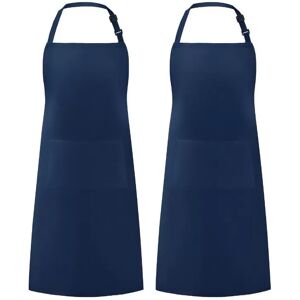 INF Ärmellose Polyester-Schürze - Verstellbare Nackenband Küchenarbeitsschürze Navy blau INF Ärmellose Polyester-Schürze - Verstellbare Nackenband Küchenarbeitsschürze Navy blau