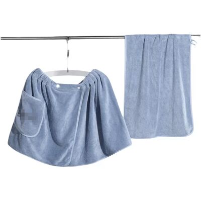 INF Herren Bademantel und Handtuch Set Blau INF Herren Bademantel und Handtuch Set Blau