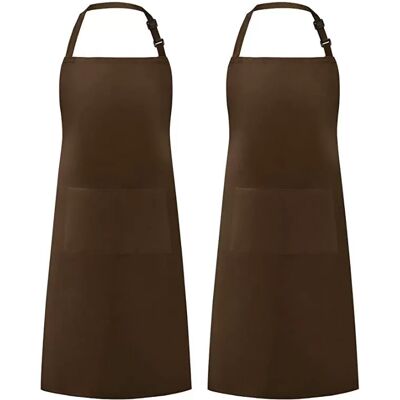INF Ärmellose Polyester-Schürze - Verstellbare Nackenband Küchenarbeitsschürze Kaffee INF Ärmellose Polyester-Schürze - Verstellbare Nackenband Küchenarbeitsschürze Kaffee