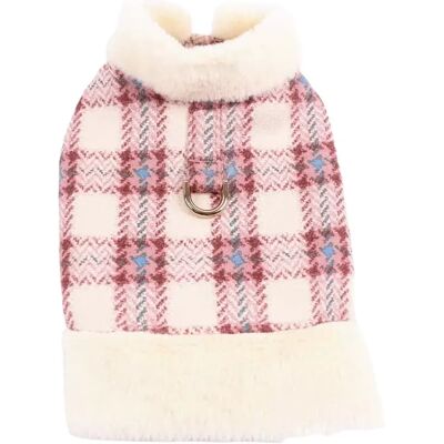 INF Kariertes Plüsch-Haustierweste Warme Jacke - Gemütliches Winteroutfit für kleine Hunde M INF Kariertes Plüsch-Haustierweste Warme Jacke - Gemütliches Winteroutfit für kleine Hunde M