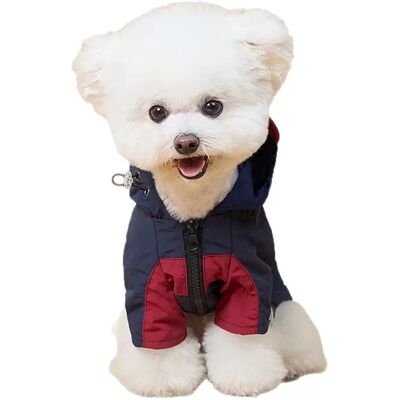 INF Marineblauer Winterhundemantel: Verdickte, warme, wasserdichte, winddichte Outdoor-Jacke mit Kapuze für Haustiere XXL INF Marineblauer Winterhundemantel: Verdickte, warme, wasserdichte, winddichte Outdoor-Jacke mit Kapuze für Haustiere XXL