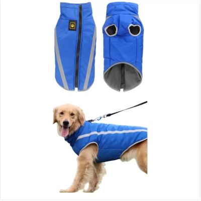 INF Wintermantel für Hunde: Verdickte, warme, wattierte Jacke mit Reflektorstreifen XL INF Wintermantel für Hunde: Verdickte, warme, wattierte Jacke mit Reflektorstreifen XL