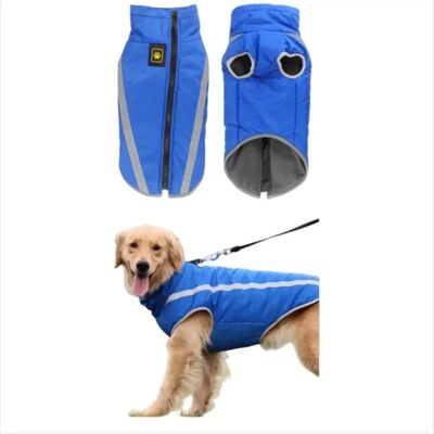INF Wintermantel für Hunde: Verdickte, warme, wattierte Jacke mit Reflektorstreifen 3XL INF Wintermantel für Hunde: Verdickte, warme, wattierte Jacke mit Reflektorstreifen 3XL