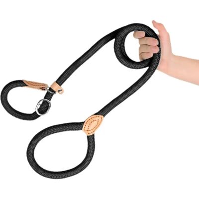 INF Heavy Duty 1.5m Dog Training Slip Lead mit bequemem Griff und Edelstahlring Schwarz INF Heavy Duty 1.5m Dog Training Slip Lead mit bequemem Griff und Edelstahlring Schwarz