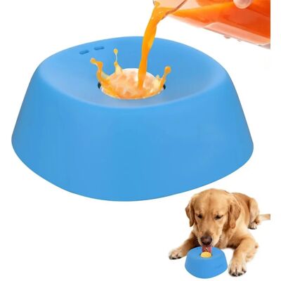 INF Slow-Feeder-Hundenapf Leckschale mit integrierter Rollkugel, Anti-Rutsch-Boden, Kunststoff, für Knochenbrühe und Joghurt Blau INF Slow-Feeder-Hundenapf Leckschale mit integrierter Rollkugel, Anti-Rutsch-Boden, Kunststoff, für Knochenbrühe und Joghurt Blau
