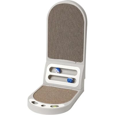 INF Integrierter halbkreisförmiger Katzenkratzer - 2-in-1 Katzenbett und vertikaler Kratzer, ABS, Groß 58.00cm x 42.00cm x Grau INF Integrierter halbkreisförmiger Katzenkratzer - 2-in-1 Katzenbett und vertikaler Kratzer, ABS, Groß 58.00cm x 42.00cm x Grau