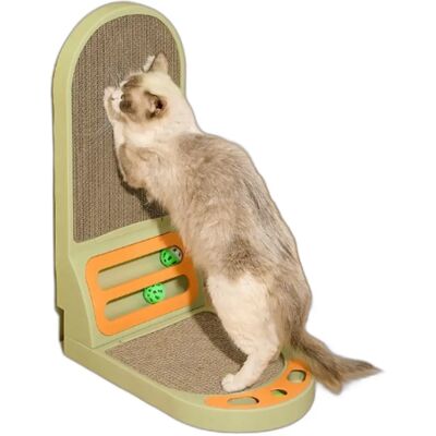 INF Integrierter halbkreisförmiger Katzenkratzer - 2-in-1 Katzenbett und vertikaler Kratzer, ABS, Groß 58.00cm x 42.00cm x Grün INF Integrierter halbkreisförmiger Katzenkratzer - 2-in-1 Katzenbett und vertikaler Kratzer, ABS, Groß 58.00cm x 42.00cm x Grün