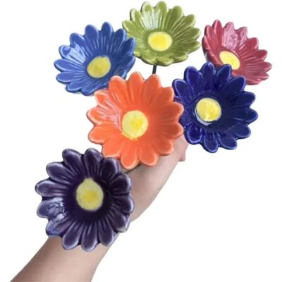 INF 6-teiliges blumenförmiges Bienentränken-Set aus synthetischem Harz – mehrfarbige Garten-Bestäuber-Trinkschalen, dekorative INF 6-teiliges blumenförmiges Bienentränken-Set aus synthetischem Harz – mehrfarbige Garten-Bestäuber-Trinkschalen, dekorative