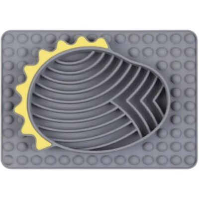INF Leckmatte für Haustiere – lebensmitteltaugliches Silikon, Anti-Schluck Slow-Feeder mit Saugnapf, 27.5cm x 19.5cm x 3cm Grau INF Leckmatte für Haustiere – lebensmitteltaugliches Silikon, Anti-Schluck Slow-Feeder mit Saugnapf, 27.5cm x 19.5cm x 3cm Grau