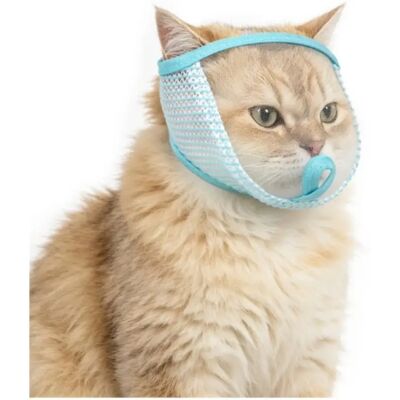 INF Atmungsaktive Haustier-Gesichtsmaske für Katzen, Anti-Beiß-Mesh-Abdeckung für Fellpflege, Reinigung und Baden S Blau INF Atmungsaktive Haustier-Gesichtsmaske für Katzen, Anti-Beiß-Mesh-Abdeckung für Fellpflege, Reinigung und Baden S Blau