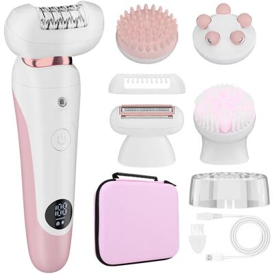 INF 5-in-1 Damenrasierer: Elektrischer Rasierer für Frauen zur Haarentfernung Rosa INF 5-in-1 Damenrasierer: Elektrischer Rasierer für Frauen zur Haarentfernung Rosa