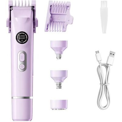 INF Multifunktionaler Epilierer – 4-in-1 Haarentfernung für Gesicht, Körper, Nase und Ohren Violett INF Multifunktionaler Epilierer – 4-in-1 Haarentfernung für Gesicht, Körper, Nase und Ohren Violett