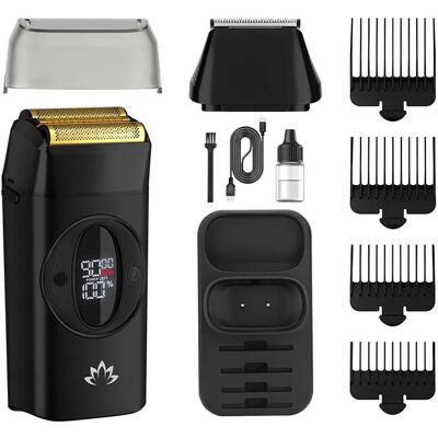 INF 2-in-1 Folienrasierer & Haarschneider für Herren mit einstellbarer Geschwindigkeit & Digitalanzeige Schwarz INF 2-in-1 Folienrasierer & Haarschneider für Herren mit einstellbarer Geschwindigkeit & Digitalanzeige Schwarz
