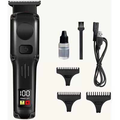 INF Retro Öl Kopf Gravur Elektrischer Haarschneider - Professioneller, Wiederaufladbarer Haartrimmer & Glatzenrasierer Schwarz INF Retro Öl Kopf Gravur Elektrischer Haarschneider - Professioneller, Wiederaufladbarer Haartrimmer & Glatzenrasierer Schwarz