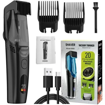 INF Vakuum-Haarschneider mit LCD-Display, wiederaufladbarer elektrischer Haartrimmer Schwarz INF Vakuum-Haarschneider mit LCD-Display, wiederaufladbarer elektrischer Haartrimmer Schwarz