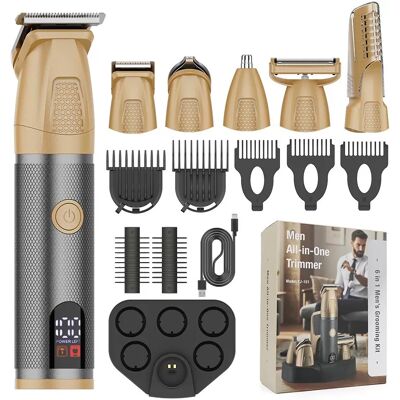 INF Multifunktionaler Haarschneider - 6-in-1 Wasserdichtes Pflegeset mit Ladestation Gold INF Multifunktionaler Haarschneider - 6-in-1 Wasserdichtes Pflegeset mit Ladestation Gold