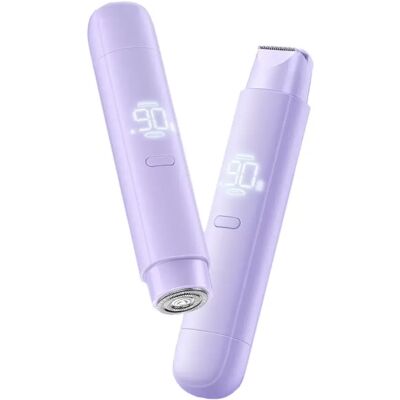 INF Elektrischer Doppelkopf Nass- und Trocken-Rasierer mit LED-Anzeige, IPX6 wasserdicht, USB-C, verstellbar 0.3~6mm Violett INF Elektrischer Doppelkopf Nass- und Trocken-Rasierer mit LED-Anzeige, IPX6 wasserdicht, USB-C, verstellbar 0.3~6mm Violett