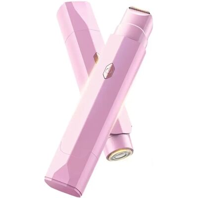 INF Wiederaufladbarer elektrischer Bikini- und Körpertrimmer mit Edelstahlklingen, Doppelkopfdesign, IPX6 wasserdicht, USB-C Rosa INF Wiederaufladbarer elektrischer Bikini- und Körpertrimmer mit Edelstahlklingen, Doppelkopfdesign, IPX6 wasserdicht, USB-C Rosa