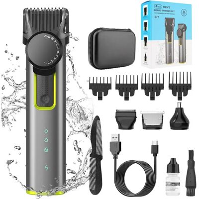 INF Multifunktionaler 4-in-1 Elektrischer Haarschneider Set – IPX5 wasserfest, LCD-Akkustandsanzeige, Edelstahlklingen, USB INF Multifunktionaler 4-in-1 Elektrischer Haarschneider Set – IPX5 wasserfest, LCD-Akkustandsanzeige, Edelstahlklingen, USB