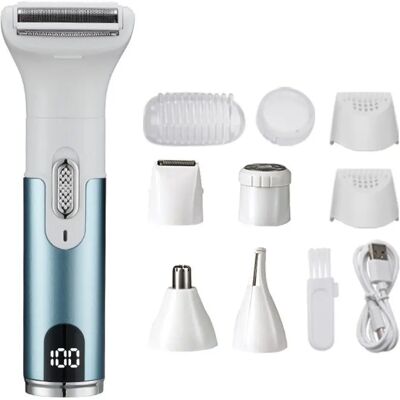 INF Digitaler 5-in-1 Elektrischer Trimmer – Multifunktions USB Wiederaufladbares Pflegekit Blau INF Digitaler 5-in-1 Elektrischer Trimmer – Multifunktions USB Wiederaufladbares Pflegekit Blau
