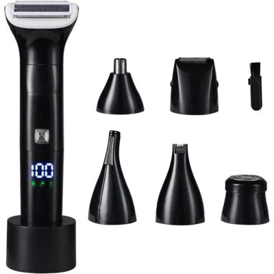 INF 6-in-1 Elektrischer Trimmer – USB wiederaufladbares Präzisions-Pflegegerät mit ABS-Gehäuse für Gesicht, Nase, Augenbrauen, Schwarz INF 6-in-1 Elektrischer Trimmer – USB wiederaufladbares Präzisions-Pflegegerät mit ABS-Gehäuse für Gesicht, Nase, Augenbrauen, Schwarz