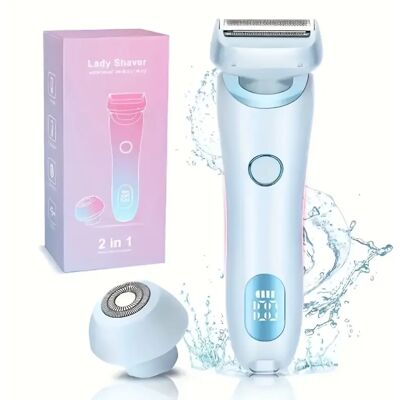 INF Smart LED Digitaler Körpertrimmer mit Keramik- und abgerundeten Edelstahl-Kombiklingen, Type-C Schnellladung, Voll Blau INF Smart LED Digitaler Körpertrimmer mit Keramik- und abgerundeten Edelstahl-Kombiklingen, Type-C Schnellladung, Voll Blau
