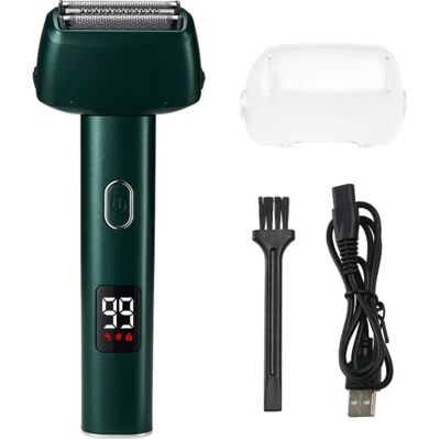 INF Elektrischer Herrenrasierer – oszillierendes Folien-System, hammerartiger Kopf, wiederaufladbar, waschbar, digitales Dunkelgrün INF Elektrischer Herrenrasierer – oszillierendes Folien-System, hammerartiger Kopf, wiederaufladbar, waschbar, digitales Dunkelgrün
