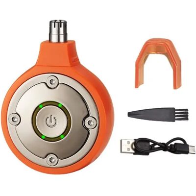 INF Elektrischer Nasenhaarschneider – Wiederaufladbarer Mini-Groomer mit 360° Rund-Edelstahlklinge, 60-min Laufzeit Orange INF Elektrischer Nasenhaarschneider – Wiederaufladbarer Mini-Groomer mit 360° Rund-Edelstahlklinge, 60-min Laufzeit Orange