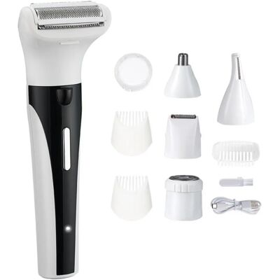 INF ZCB117 5-in-1 Elektrischer Grooming-Kit — Wiederaufladbarer Trimmer für Bart, Haare, Nase, Augenbrauen und Körper, 90 Weiß INF ZCB117 5-in-1 Elektrischer Grooming-Kit — Wiederaufladbarer Trimmer für Bart, Haare, Nase, Augenbrauen und Körper, 90 Weiß