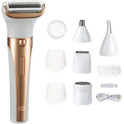 INF ZCB117 5-in-1 Elektrischer Grooming-Kit — Wiederaufladbarer Trimmer für Bart, Haare, Nase, Augenbrauen und Körper, 90 Gold INF ZCB117 5-in-1 Elektrischer Grooming-Kit — Wiederaufladbarer Trimmer für Bart, Haare, Nase, Augenbrauen und Körper, 90 Gold
