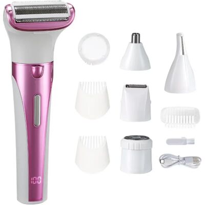 INF ZCB117 5-in-1 Elektrischer Grooming-Kit — Wiederaufladbarer Trimmer für Bart, Haare, Nase, Augenbrauen und Körper, 90 Rosa INF ZCB117 5-in-1 Elektrischer Grooming-Kit — Wiederaufladbarer Trimmer für Bart, Haare, Nase, Augenbrauen und Körper, 90 Rosa