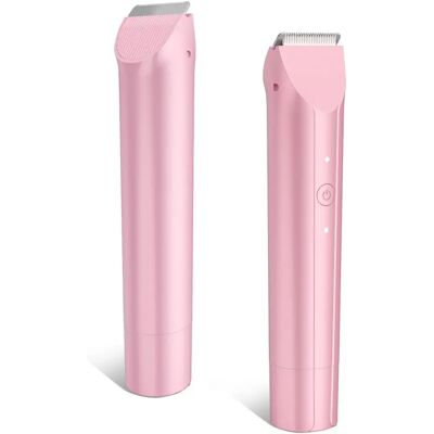 INF Wiederaufladbarer Damenrasierer mit Doppelkopf – Waschbarer 2-in-1 Trimmer für Gesicht, Achseln und Beine Rosa INF Wiederaufladbarer Damenrasierer mit Doppelkopf – Waschbarer 2-in-1 Trimmer für Gesicht, Achseln und Beine Rosa
