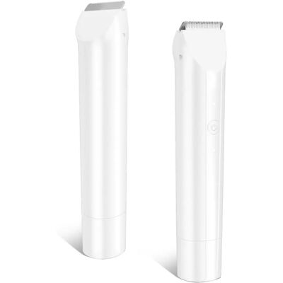 INF Wiederaufladbarer Damenrasierer mit Doppelkopf – Waschbarer 2-in-1 Trimmer für Gesicht, Achseln und Beine Weiß INF Wiederaufladbarer Damenrasierer mit Doppelkopf – Waschbarer 2-in-1 Trimmer für Gesicht, Achseln und Beine Weiß