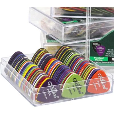 INF 1.5mm Plektren für Gitarre & Ukulele 100 Stück — Kunststoff-Plektren, gemischte Farben, matte rutschfeste Oberfläche INF 1.5mm Plektren für Gitarre & Ukulele 100 Stück — Kunststoff-Plektren, gemischte Farben, matte rutschfeste Oberfläche