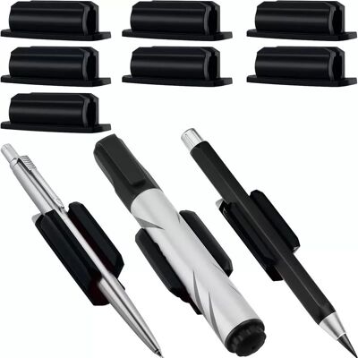 INF 3er-Pack Silikon Selbstklebender Stifthalter für Schreibtisch Schwarz INF 3er-Pack Silikon Selbstklebender Stifthalter für Schreibtisch Schwarz