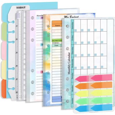 INF A6 Planer Einlagen, Budget Ordner Einlagen mit 7 Taschen, Finanzplaner Nachfüllpapier, Ausgaben Tracker Einlagen - Gradient INF A6 Planer Einlagen, Budget Ordner Einlagen mit 7 Taschen, Finanzplaner Nachfüllpapier, Ausgaben Tracker Einlagen - Gradient