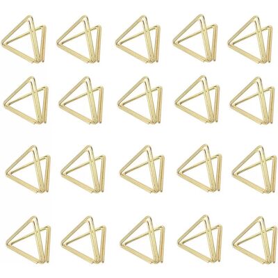 INF Dreieckige Notizzettelhalter, 20 Stück – Ideal für Büro, Zuhause und Veranstaltungen Gold INF Dreieckige Notizzettelhalter, 20 Stück – Ideal für Büro, Zuhause und Veranstaltungen Gold
