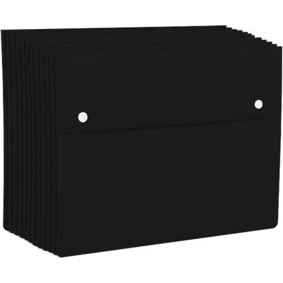 INF A4 Dokumentenmappe mit Doppelknopf - 10er Pack - PP-Material Schwarz INF A4 Dokumentenmappe mit Doppelknopf - 10er Pack - PP-Material Schwarz