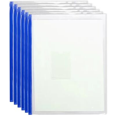 INF A4 PVC Transparente Reißverschluss-Dateitaschen - 6er-Pack für die Dokumentenorganisation Blau INF A4 PVC Transparente Reißverschluss-Dateitaschen - 6er-Pack für die Dokumentenorganisation Blau