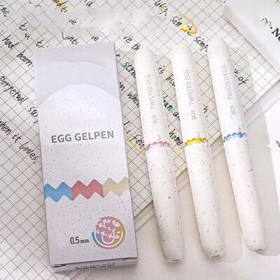 INF Eier Gelstift - Drehbar, 3er-Pack, Macaron-Farben, Schnelltrocknende Tinte INF Eier Gelstift - Drehbar, 3er-Pack, Macaron-Farben, Schnelltrocknende Tinte