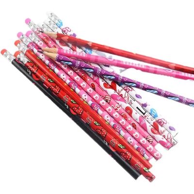 INF Herz Cartoon Bleistifte 12er-Pack - HB Graphitstifte mit Radiergummis zum Zeichnen, Skizzieren & Malen INF Herz Cartoon Bleistifte 12er-Pack - HB Graphitstifte mit Radiergummis zum Zeichnen, Skizzieren & Malen