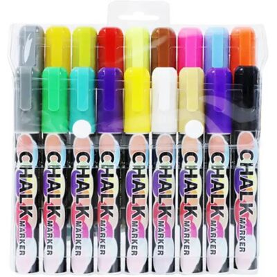 INF 18 Farben Fluoreszierende Textmarker - Abwischbare Neonstifte für LED-Tafeln INF 18 Farben Fluoreszierende Textmarker - Abwischbare Neonstifte für LED-Tafeln