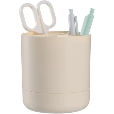 INF 360° Drehbarer Stiftehalter - Schreibtisch-Organizer für effiziente Aufbewahrung von Schreibwaren Beige INF 360° Drehbarer Stiftehalter - Schreibtisch-Organizer für effiziente Aufbewahrung von Schreibwaren Beige