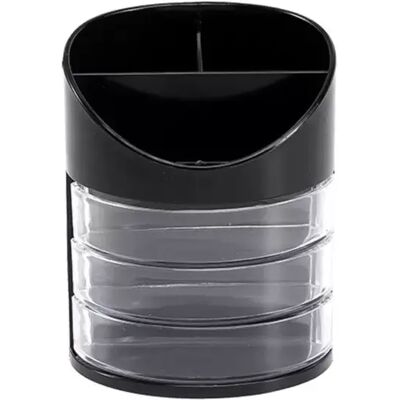 INF Mehrschichtiger Schubladen-Stifthalter - Schwarzer Schreibtisch-Organizer für Schreibwaren und kleine Gegenstände INF Mehrschichtiger Schubladen-Stifthalter - Schwarzer Schreibtisch-Organizer für Schreibwaren und kleine Gegenstände