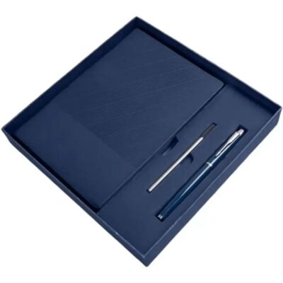 INF A5 Notizbuch aus PU-Leder – 360 Seiten, dickes Papier, mit Stift & Mine Blau INF A5 Notizbuch aus PU-Leder – 360 Seiten, dickes Papier, mit Stift & Mine Blau